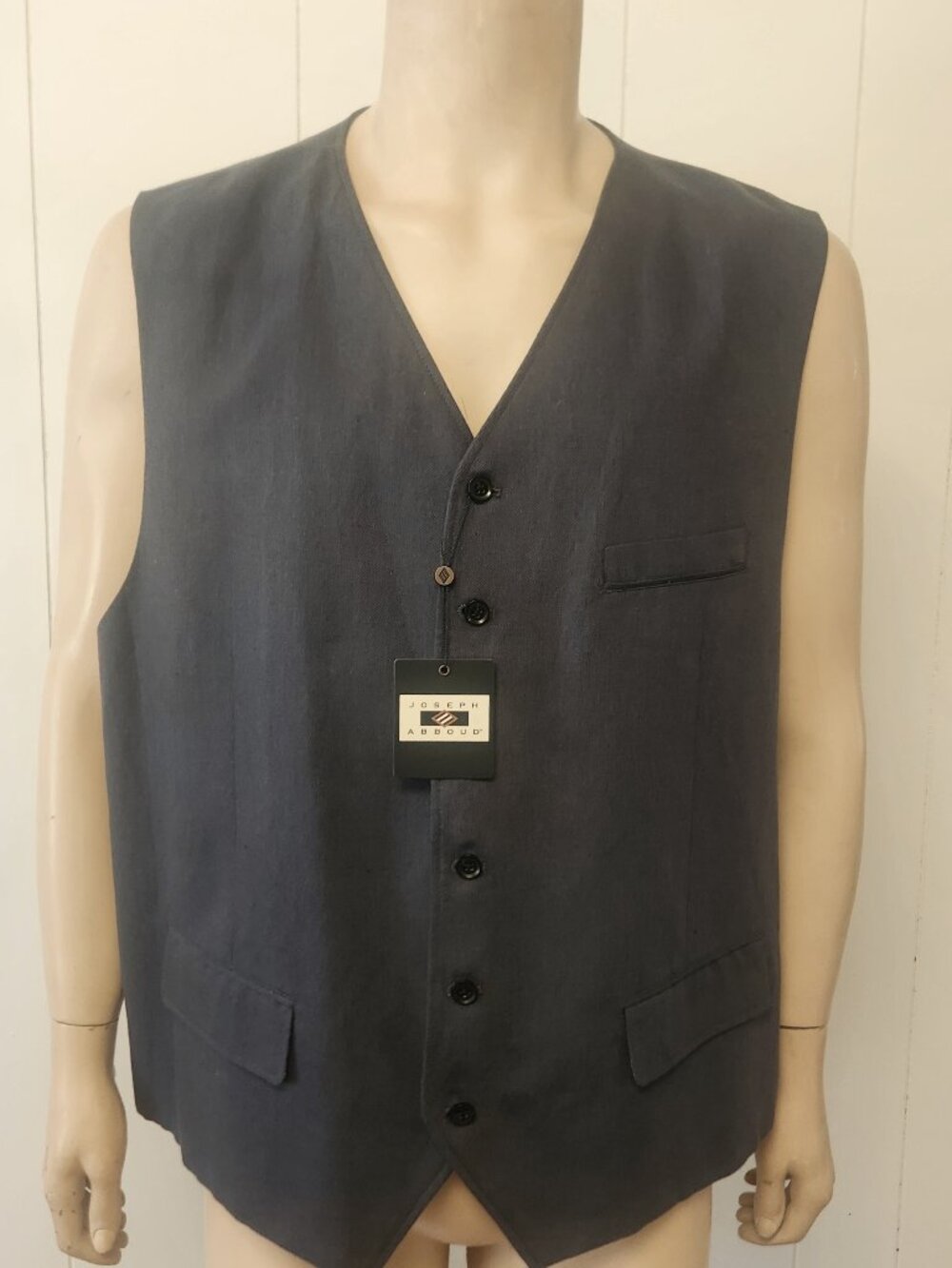 Joseph Abboud vest 3XL men's slate blue business NWT